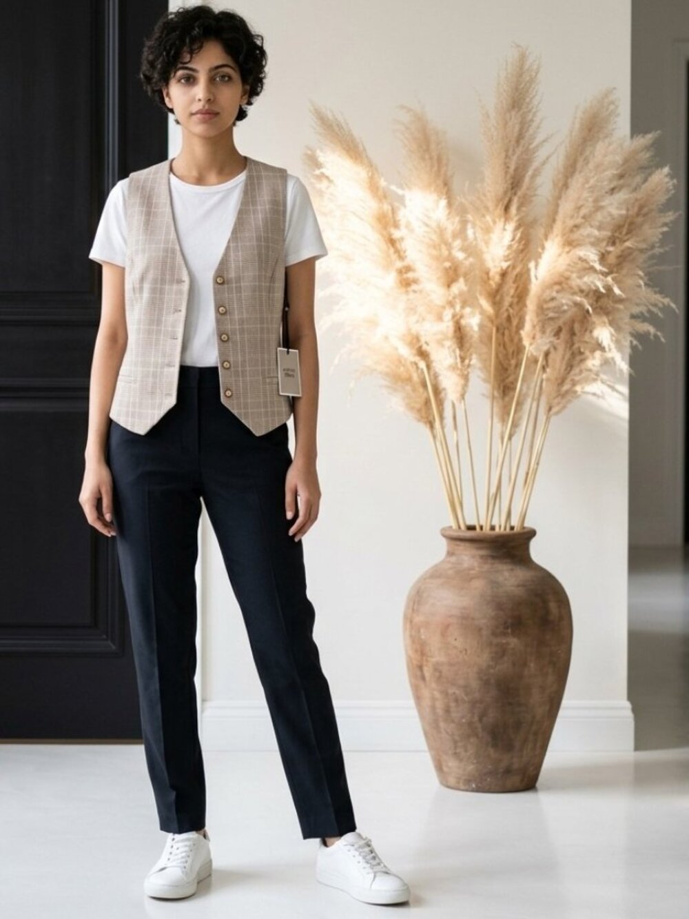 Autres Filles Plaid Vest— Timeless European-Inspired Style